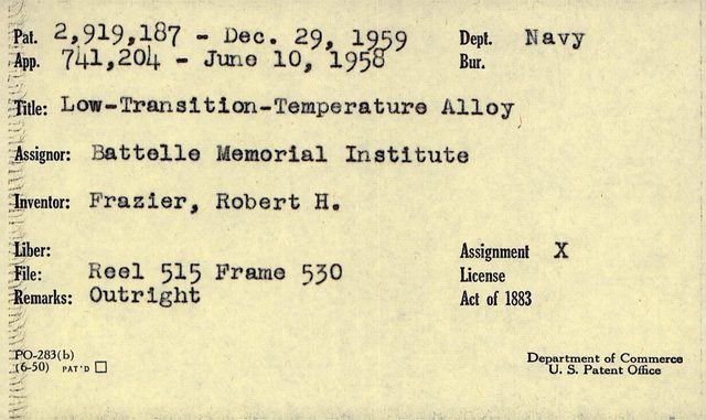 First page of the archive record Battelle Memorial Institute THRU Bekker, Mieczyslaw G.