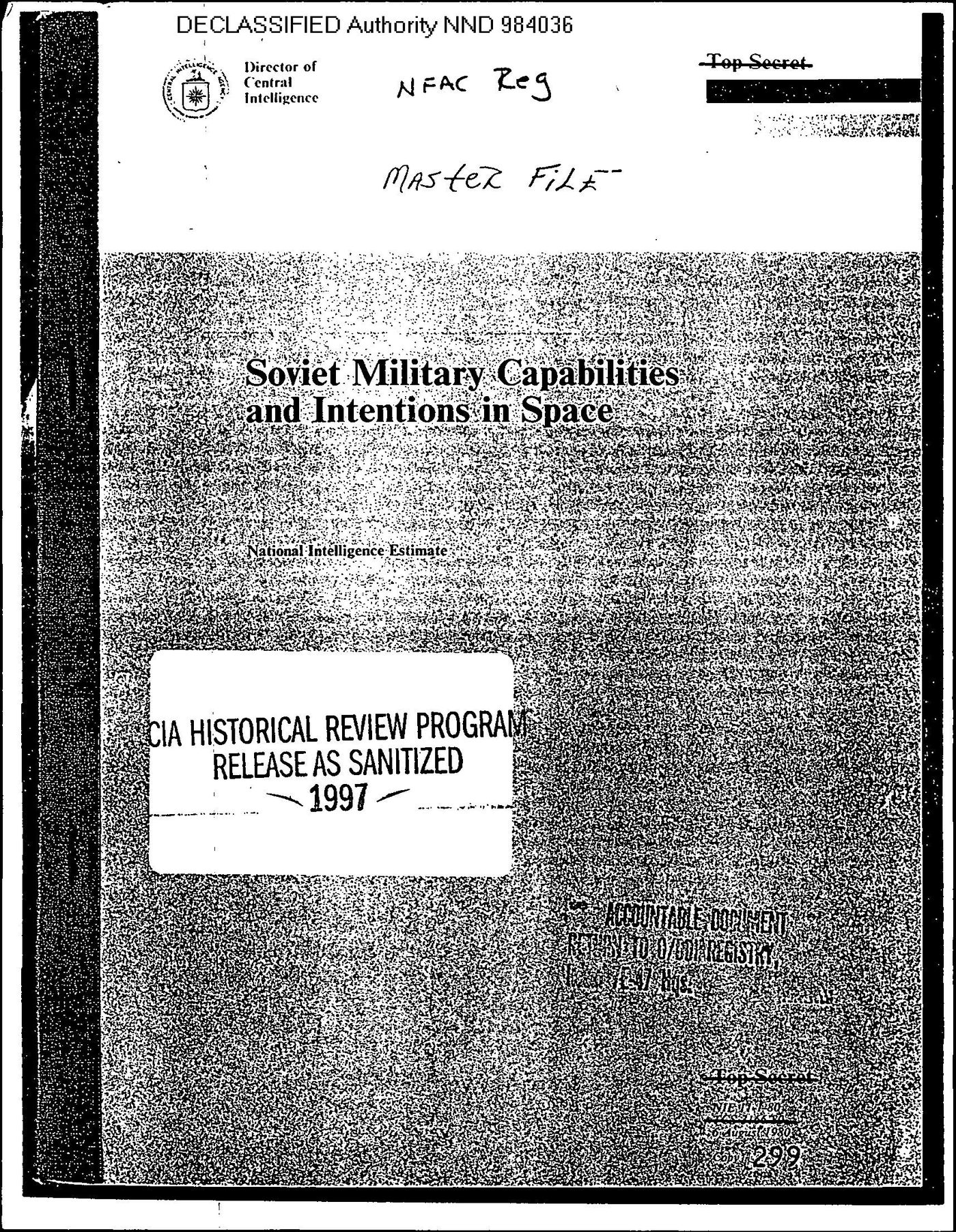 NIE 11-1-80, 6 Aug 80, Soviet Military Capabilities and Intentions in Space