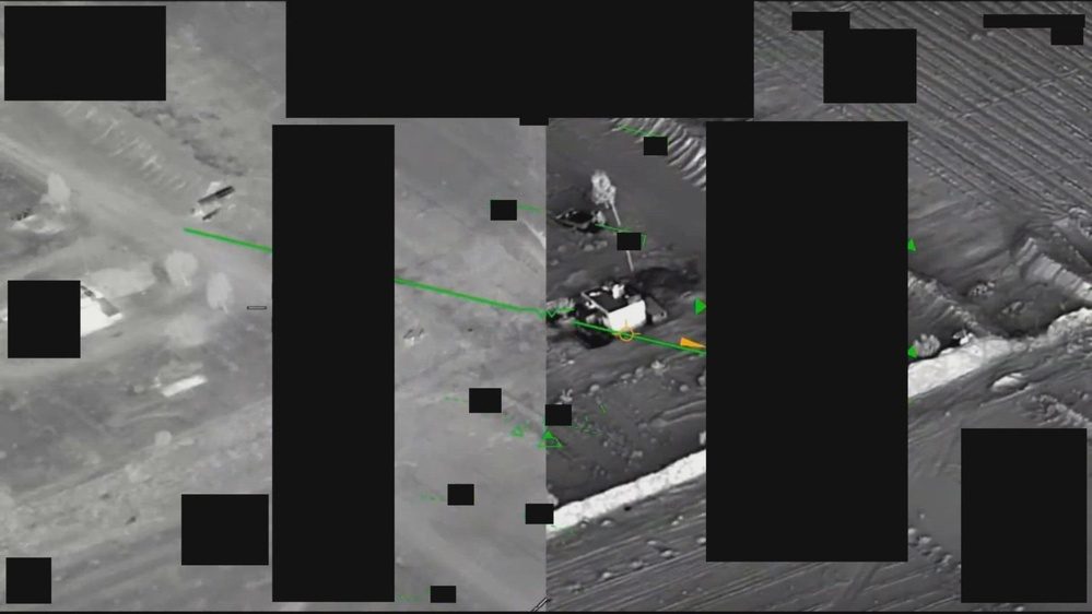 Still frame from the video DOW-UAP-D016, Mission Report, Syria, July 2022