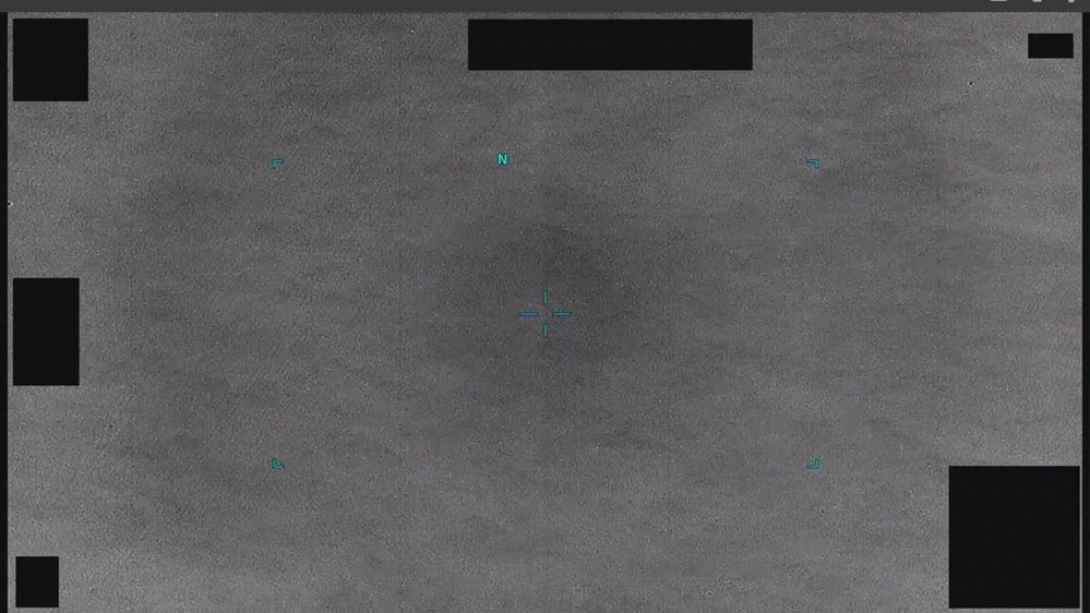 Still frame from the video DOW-UAP-D033, Mission Report, Greece, October 2023