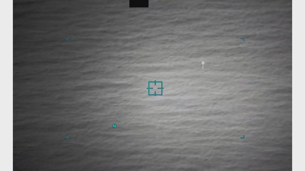 Still frame from the video Unresolved UAP Report, Gulf of Oman, June 2024