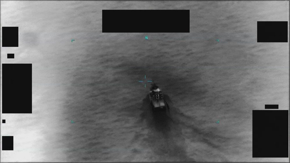 Still frame from the video Unresolved UAP Report, Arabian Gulf 2020