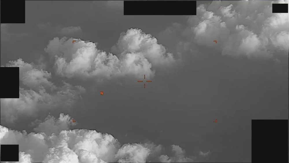 Still frame from the video DOW-UAP-PR057b, "[Platform] Observes UAP in East China Sea 05 JAN 2023 INDOPACOM"