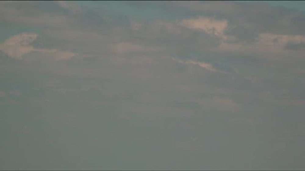 Still frame from the video DOW-UAP-PR065, "USCG C-144 Tyndall UAP 2 TIC TAC IR hot 24 April 2024"