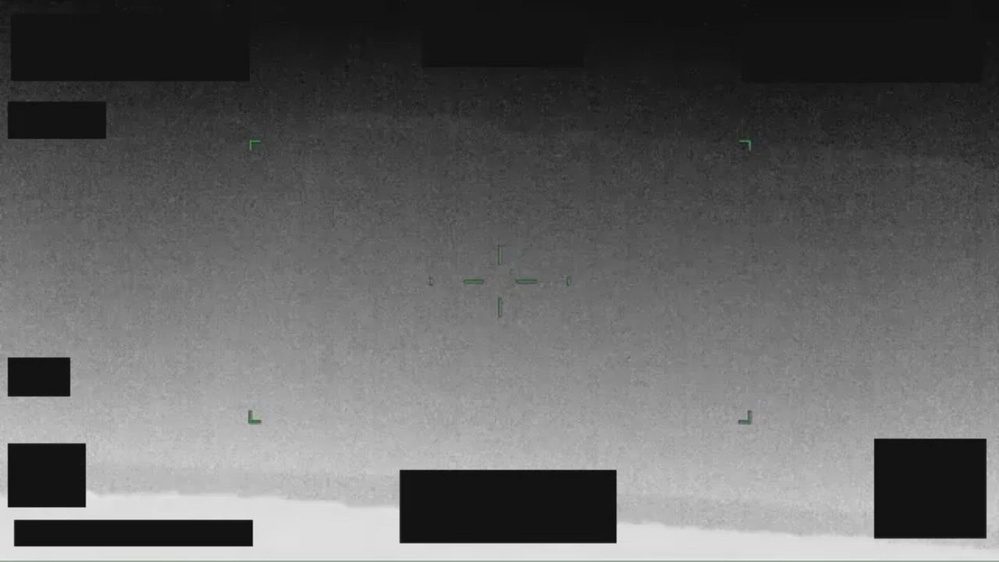 Still frame from the video DOW-UAP-PR066, "USCG C-144 Tyndall UAP 1 TIC TAC IR hot 24 April 2024"