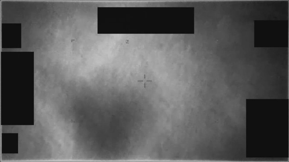 Still frame from the video DOW-UAP-PR080, "20 October 2020 [CALLSIGN] [CALLSIGN] Observes UAP"