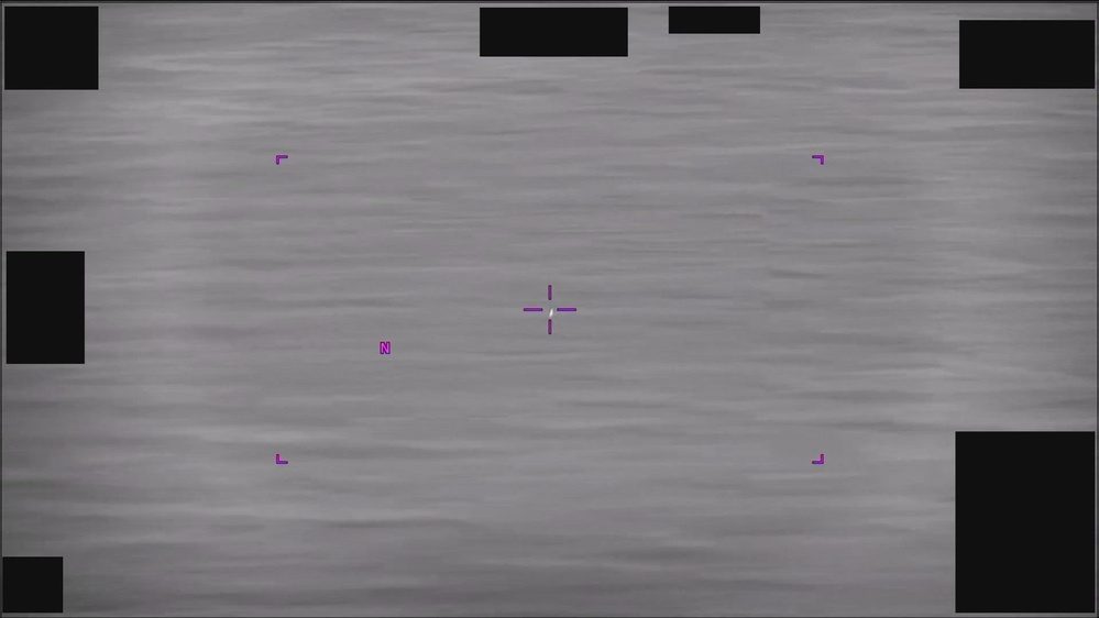 Still frame from the video DOW-UAP-PR102, Unresolved UAP Report, East China Sea, 2024