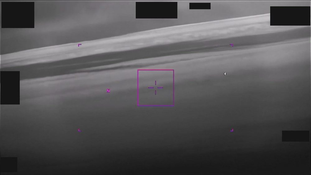 Still frame from the video DOW-UAP-PR103, Unresolved UAP Report, East China Sea, 2024