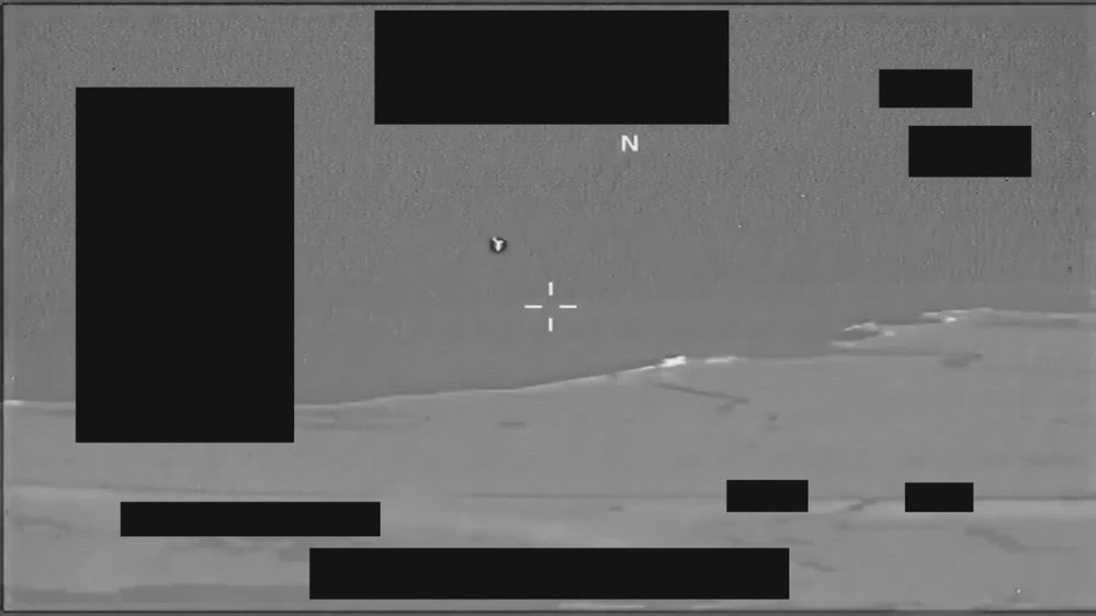 Still frame from the video DOW-UAP-PR112, Unresolved UAP Report, Eastern United States, 2019