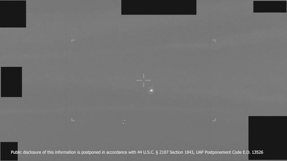 Still frame from the video DOW-UAP-PR133, Unresolved UAP Report, Middle East, 2025