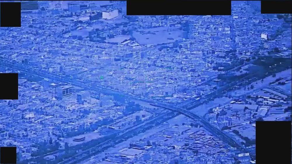 Still frame from the video DOW-UAP-PR134, Unresolved UAP Report, Middle East, 2025