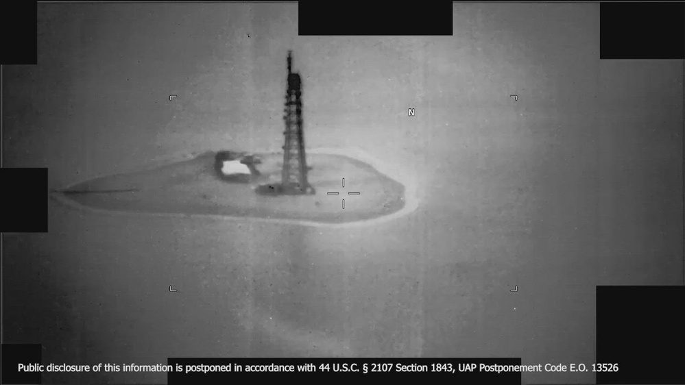 Still frame from the video DOW-UAP-PR135, Unresolved UAP Report, Middle East, 2025