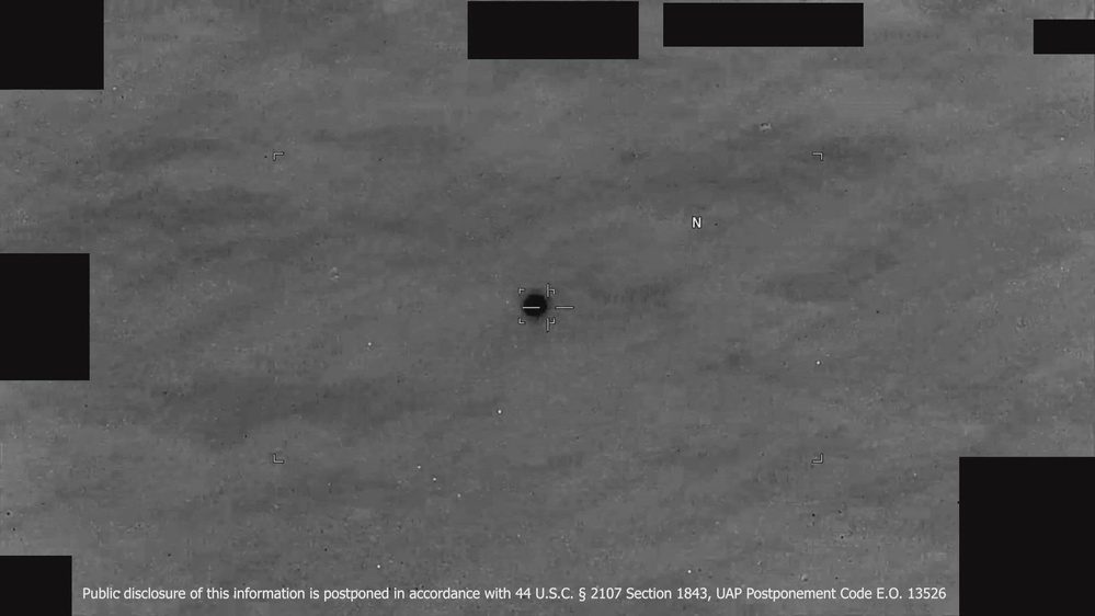 Still frame from the video DOW-UAP-PR143, Unresolved UAP Report, Yellow Sea, 2023