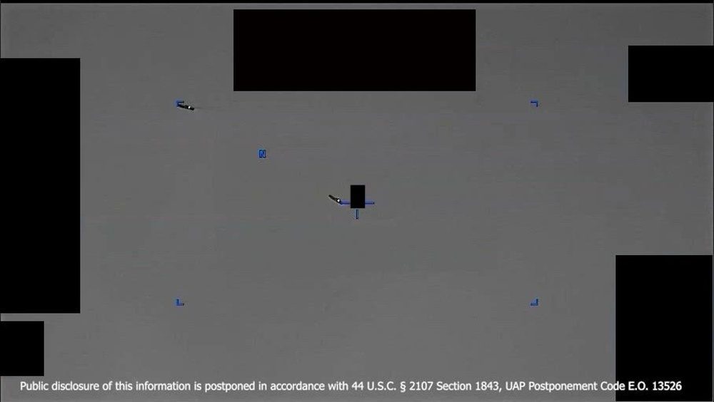Still frame from the video DOW-UAP-PR150, Unresolved UAP Report, Yellow Sea, 2023