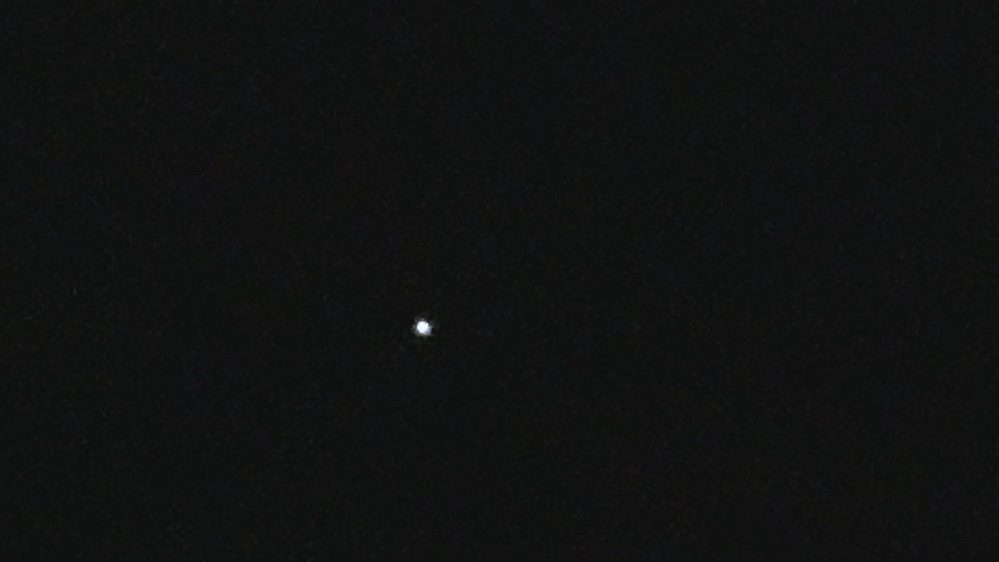 Still frame from the video FBI-UAP-PR001, “Triangle Orbs,” Northeastern United States, 2021